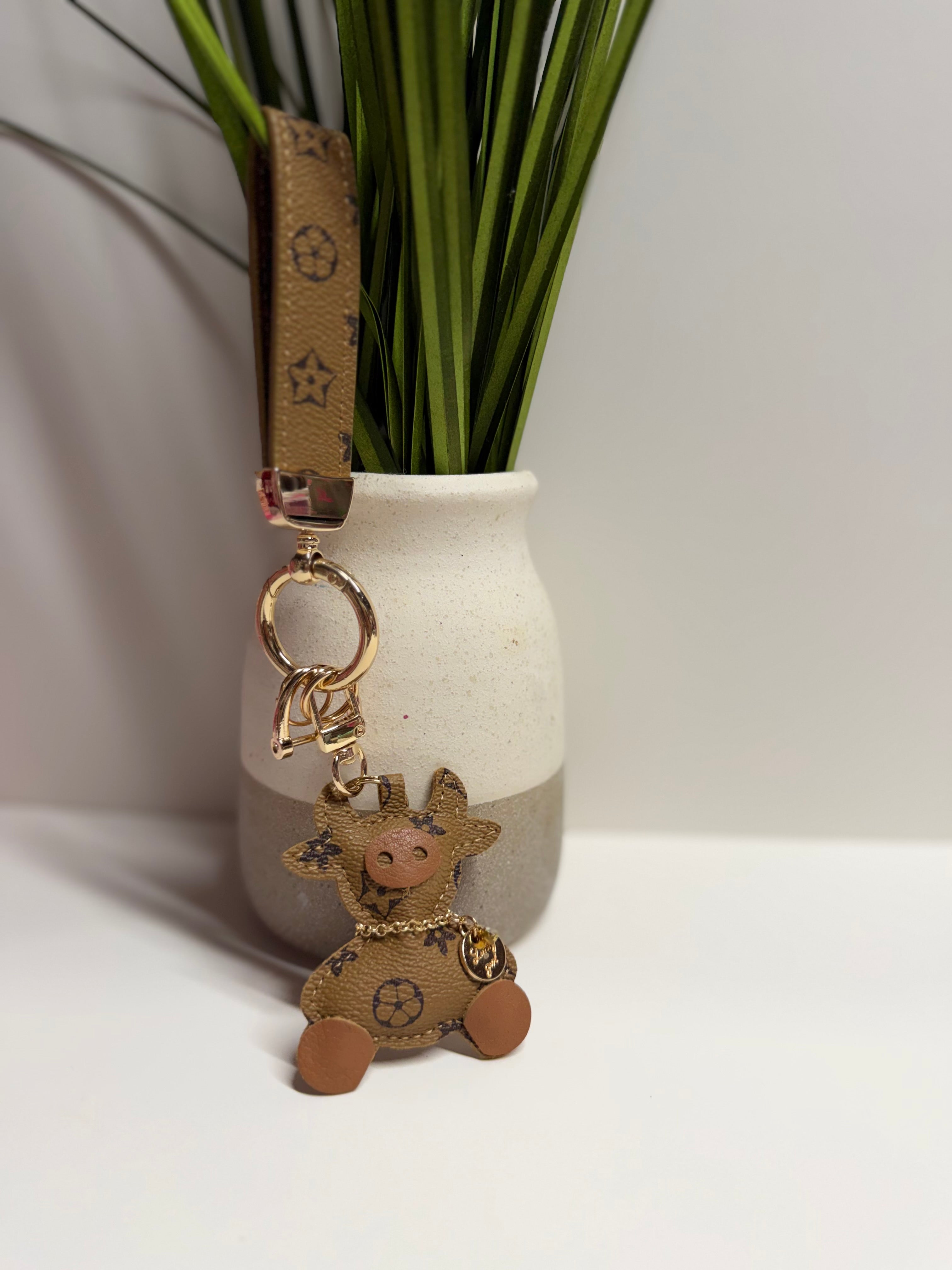 LV Y2K Cow Keychain